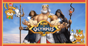 今回は7SPINビッグウィン大賞にも度々名を連ねる人気スロットゲーム「Rise of Olympus」をご紹介します！ Rise of OlympusはPlay’n GO社が開発したグリッド式スロットゲームです。本作のゲーム性は以前に紹介した同社の「Moon Princess」シリーズと非常によく似ており、その違いは登場する3人の主人公がギリシア神話のゼウス、ポセイドン、ハデスに変更されていることぐらいです。